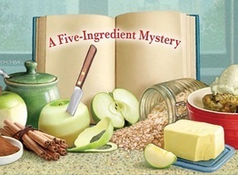 cover image from By Cook or by Crook, apples, cinnamon, butter, sugar bowl, and oatmeal-ingredients for an apple crispt