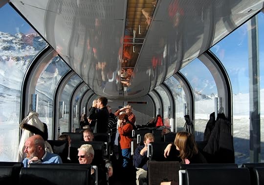 Bernina train inside