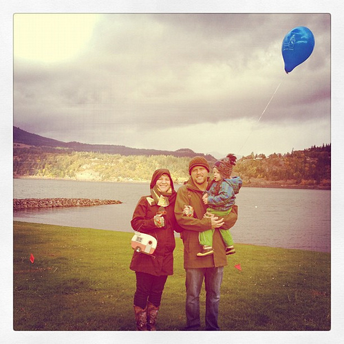 At the Hood River harvest festival. It's not a purse but a cute bird feeder we just bought from local artist.