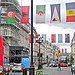 Regent Street and the Olympic flags