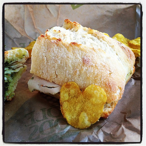 Pulled out a heart shaped chip!