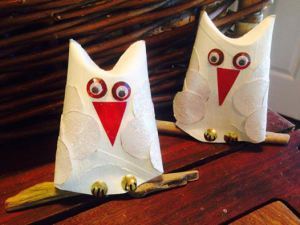 Snowy owl ornaments
