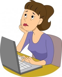 Girl Writer Thinking