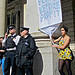 People Before Profit: An Occupy protestor at the Bank of England