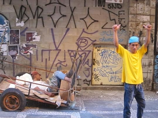 Pixação on the wall of a squat in Sé, São Paulo