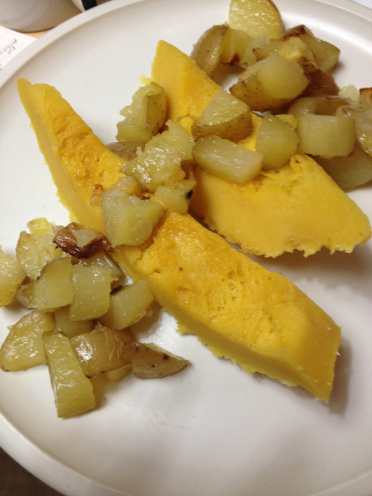 acorn squash and potato lunch