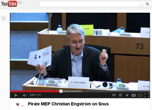Watch my speech in IMCO on how snus could save lives in the EU (6 min)