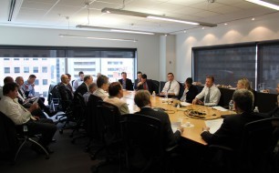 The roundtable was held at Cisco's offices, 101 Collins St.