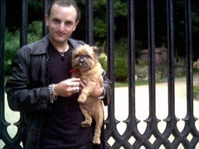 C.J. & Ollie outside Highgate Cemetery