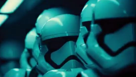 A group of stormtroopers prepares to disembark. 