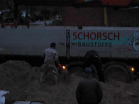 Shoveling the truck free