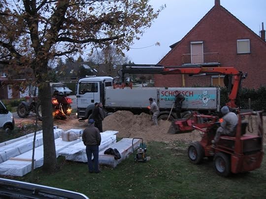 Truck towed by tractor