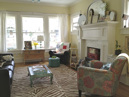 living room wide view