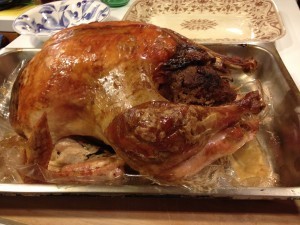 Waiting for someone with a carving knife