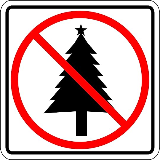 christmas prohibited sign
