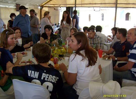 Lunch in the tent after the sevice