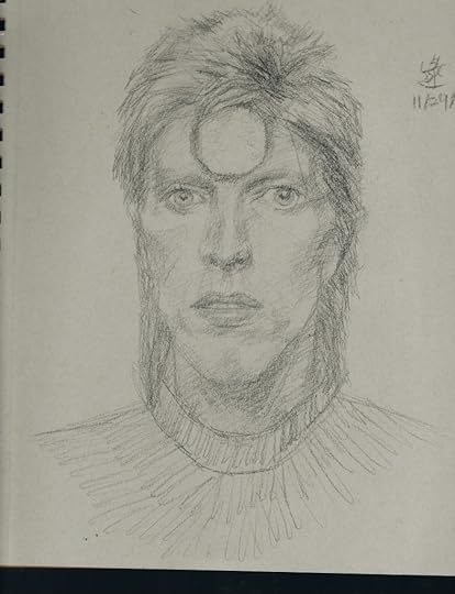 David Bowie Ziggy Stardust Grab It at http://etsy.me/1FGCPi8 Original #Art #Portrait by M. Eigh #davidbowie