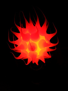 light bulb glowing in the dark