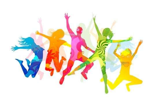 People jumping in the air