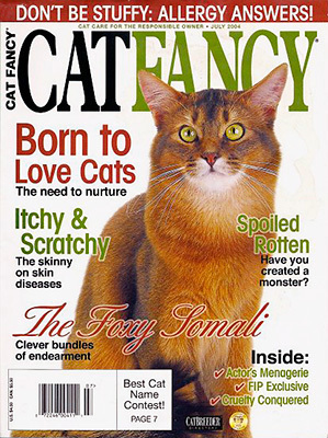 Dad on the Cover of Cat Fancy, July 2004