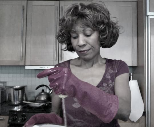 Wambui washing dishes