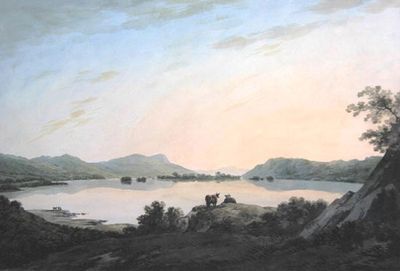 Lake Windemere from Calgarth with Belle Isle, by John Warwick Smith