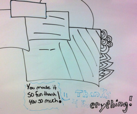 A thank-you note left on the board in Anthem made my day!