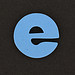 Foam letter e