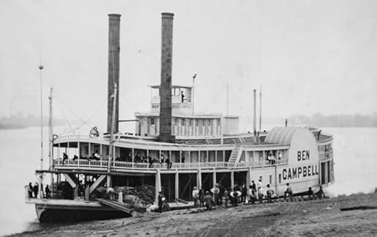 Image credit: A daguerreotype of a typical river paddle steamer from the 1850s. Public domain via Wikimedia Commons.