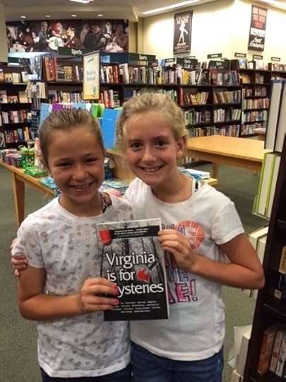 J and E found VIRGINIA IS FOR MYSTERIES at the Barnes and Noble in New Town (Williamsburg, VA).