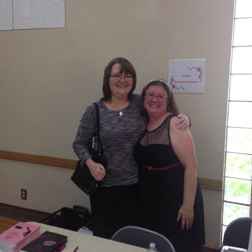 The wonderous Susan Bennett and I...why have you not checked out her books yet? Ignore my beet red face