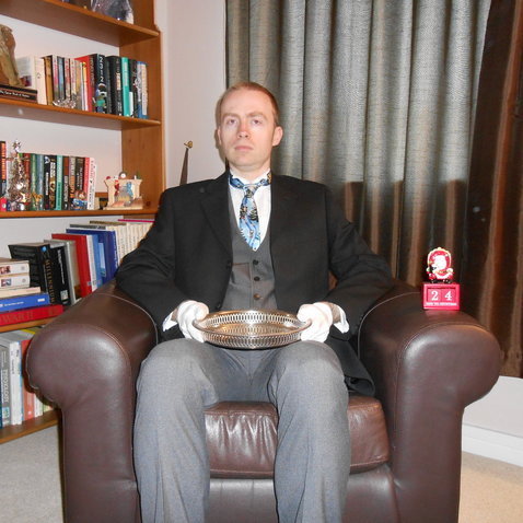 Latimer in a fetching festive tie.