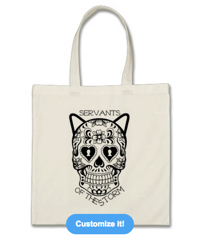 This is the basic tote, but you can use this design on a fancier tote, a different color tote, or a grocery bag.