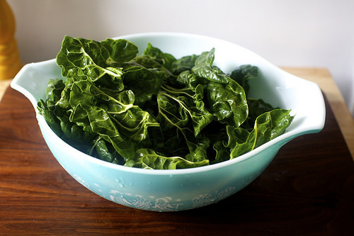 i used chard, not kale, because it's what I had