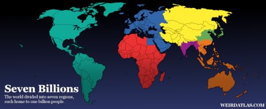 The world split up into billions