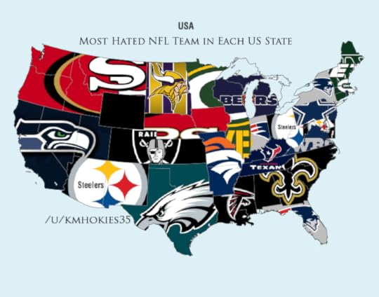The most hated NFL teams by state