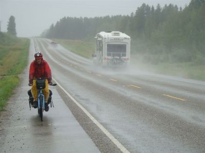 Riding in the rain