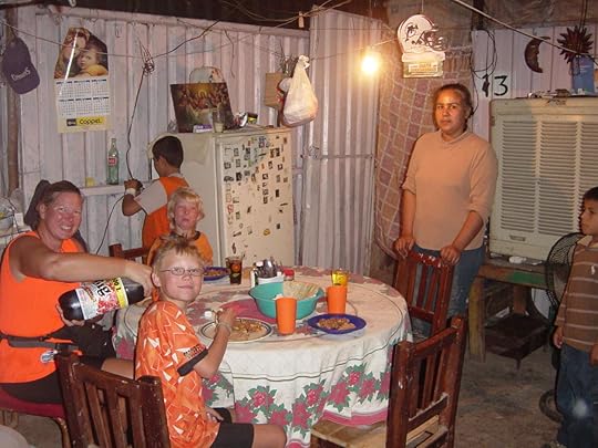 Aurora in migrant workers' camp