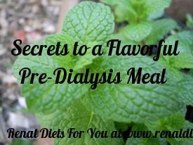Flavorful Pre-Dialysis Meal