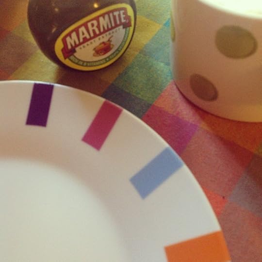 Stripes. Dots. Squares. #life #marmite #breakfast
