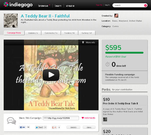 A Teddy Bear Tale on IndieGoGo