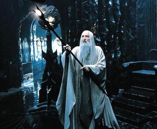 Saruman with staff