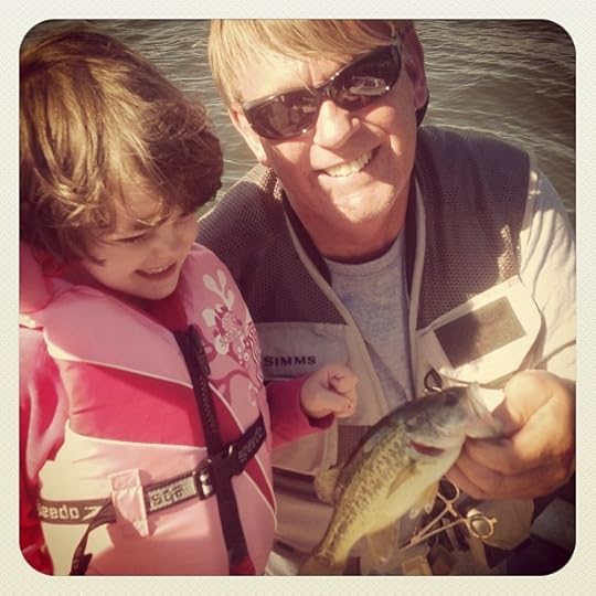 Abigail's first fish (w/her Granddad)