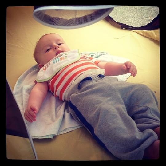 Chilling in the tent