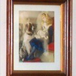 See the ghostly reflection in the glass of a man and woman?