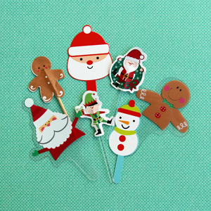12 Ideas for Fun Christmas Lunches - decorative cupcake picks