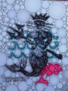 Image of a feline mermaid.