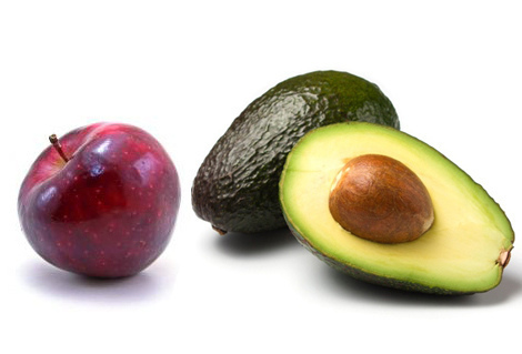avocado and apple