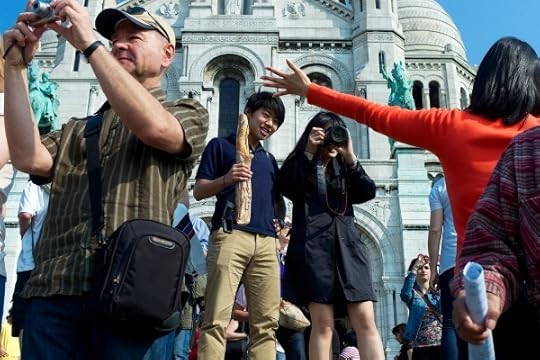 tourists in paris