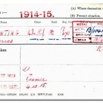 Medal Index Card for Thomas Bunting